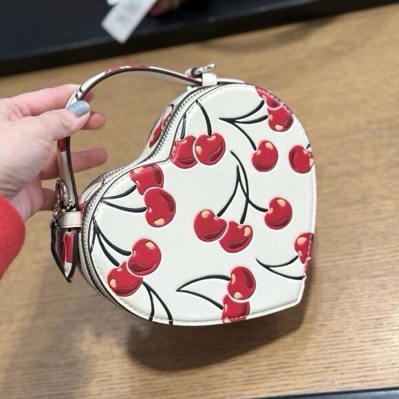 NWT Limited Coach Heart Crossbody Bag With Cherry Print CAB06 - Picture 2 of 10
